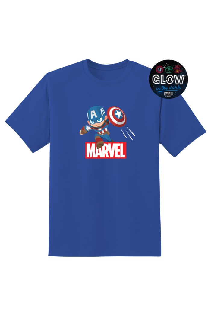 MARVEL GURI HIRU CAPTAIN AMERICA GLOW T-SHIRT