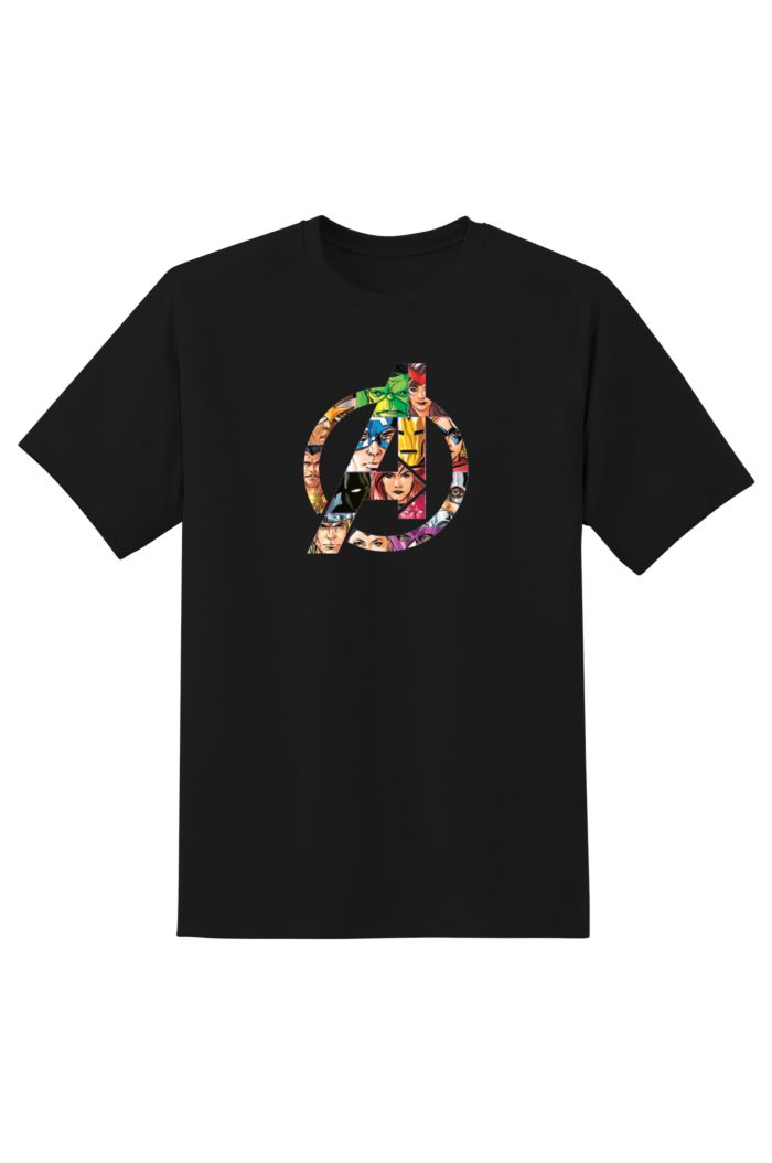 MARVEL A LOGO HOLOGRAM T-SHIRT