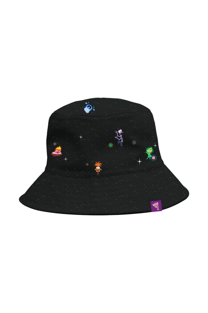 INSIDE OUT 2 INSIDE OUT GALAXY REVERSIBLE BUCKET HAT ADULT  BLACK L