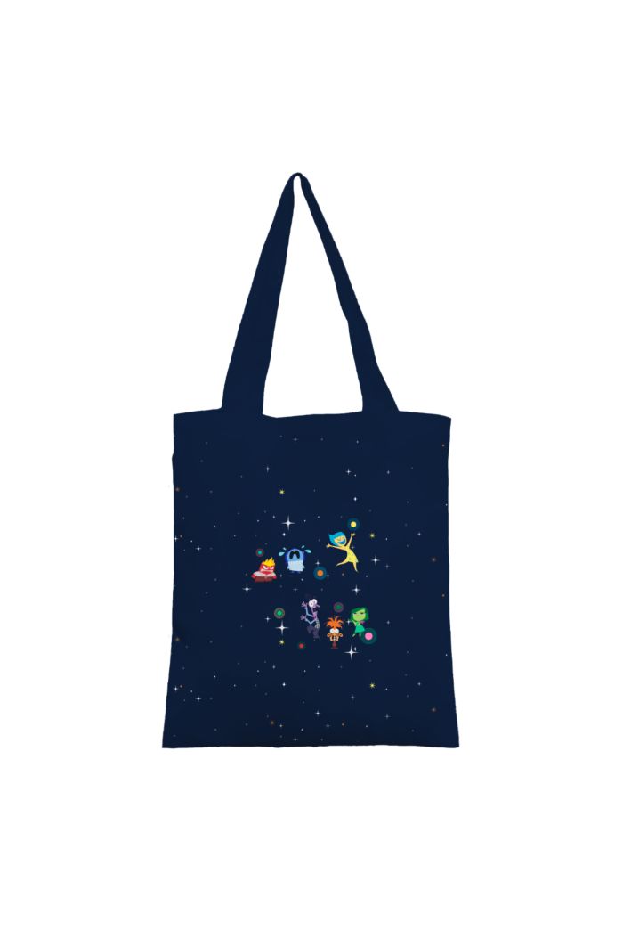 INSIDE OUT 2 INSIDE OUT GALAXY CANVAS TOTE BAG NAVY 39cm x 35.5cm