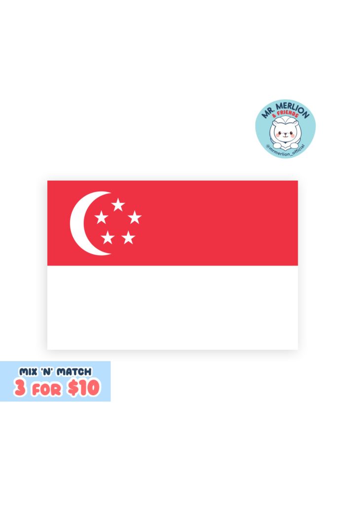 MR MERLION SG FLAG STICKER