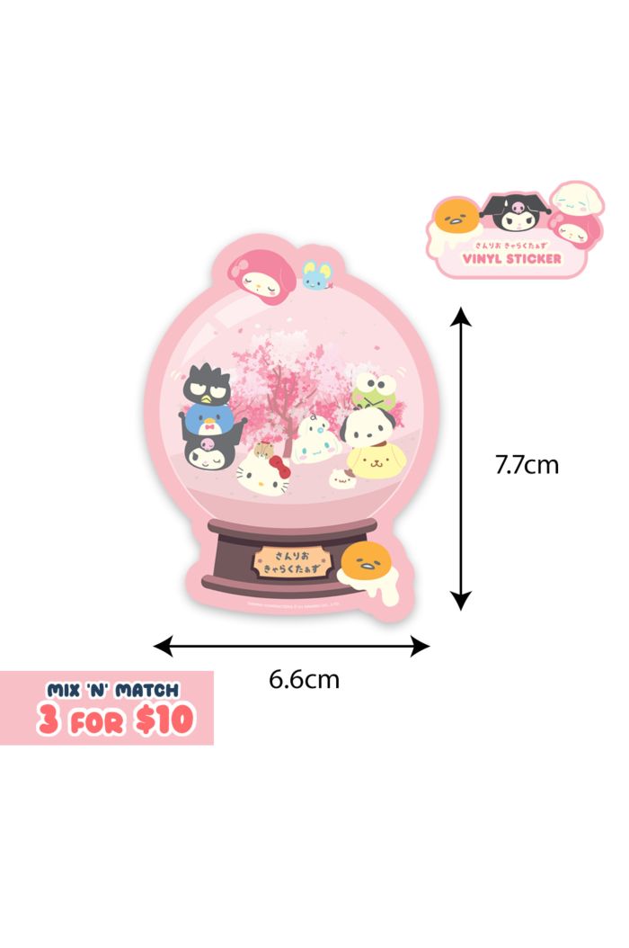 SANRIO MX OMANJU SNOW GLOBE STICKER