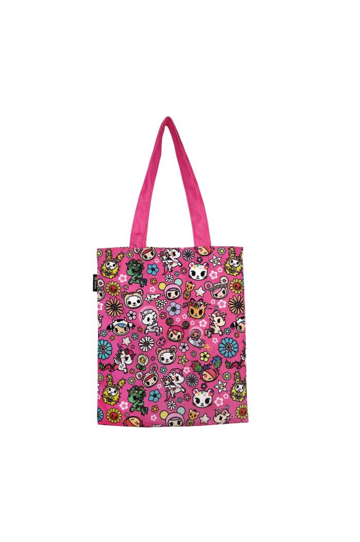 TOKIDOKI TKDK FLORAL CANVAS TOTE BAG