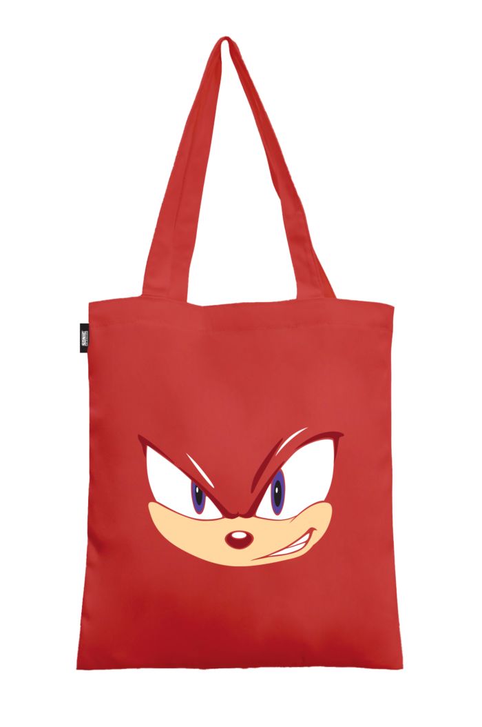 SONIC KNUCKLES BIG FACE CANVAS TOTE BAG