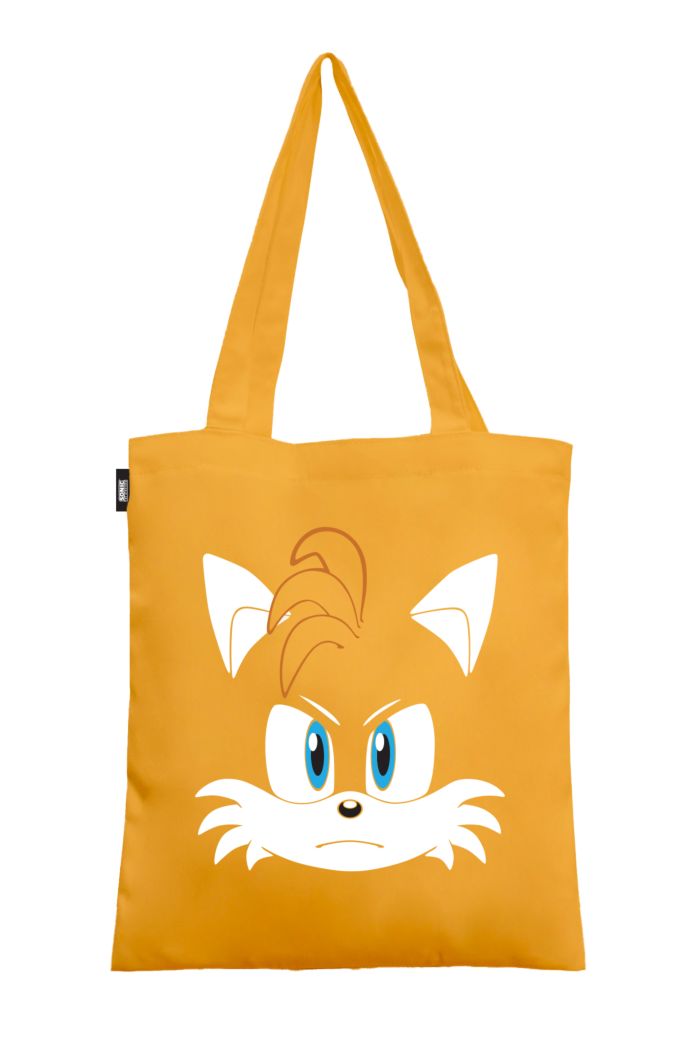 SONIC TAILS BIG FACE CANVAS TOTE BAG