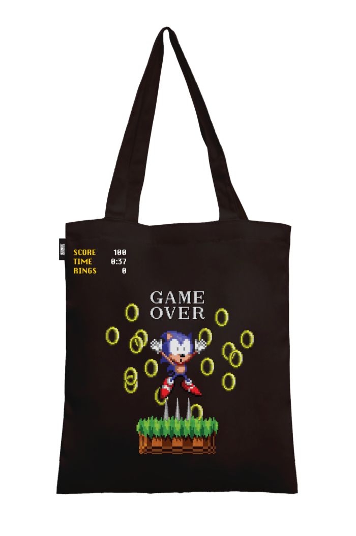 SONIC GAME OVER CANVAS TOTE BAG