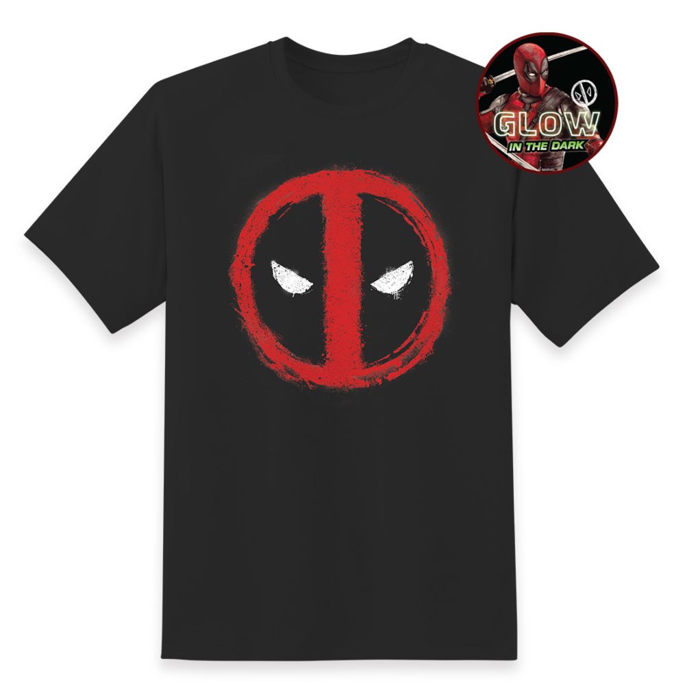 MARVEL DEADPOOL LOGO GLOW T SHIRT